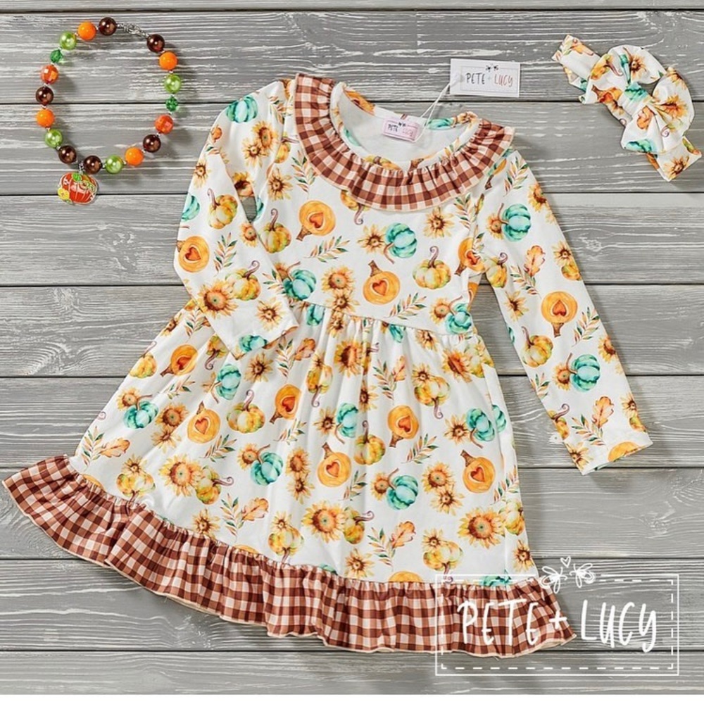 NWT Pete+Lucy Dress Pumpkin Love